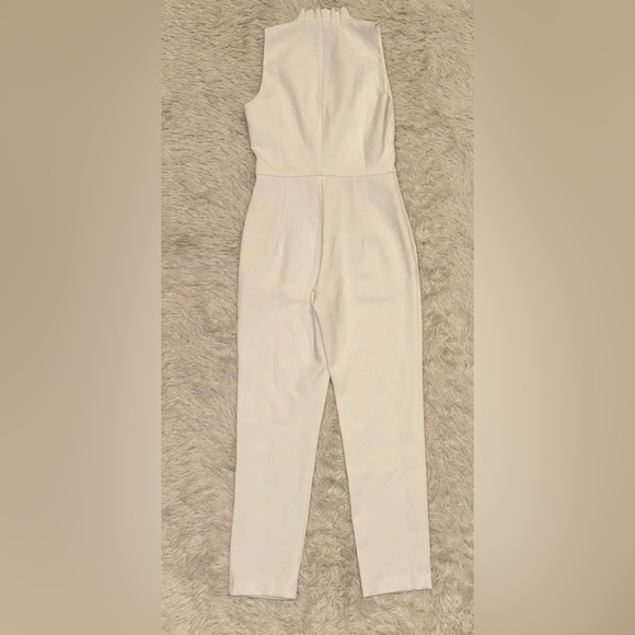 NEW Black Halo Antoinette Sleeveless Jumpsuit Porcelain White Sz 4 - Picture 5 of 8